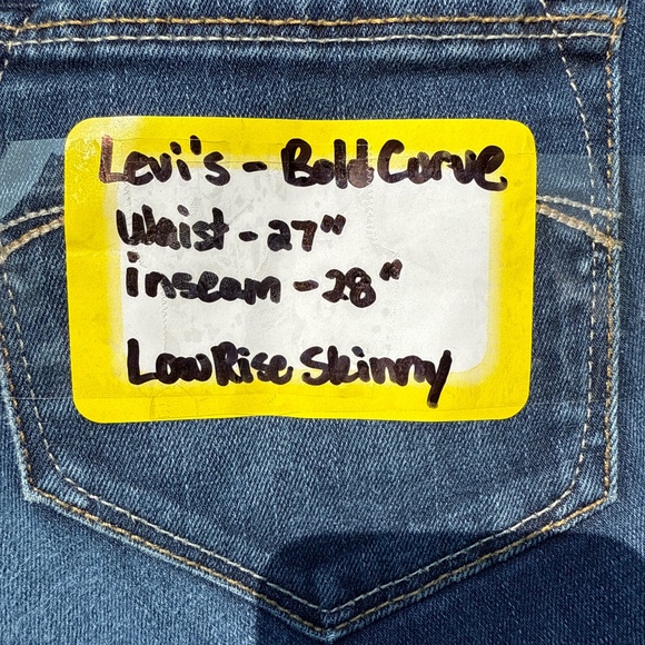 Levi’s Bold Curve Low Rise Skinny - W27/L28 - Picture 1 of 6